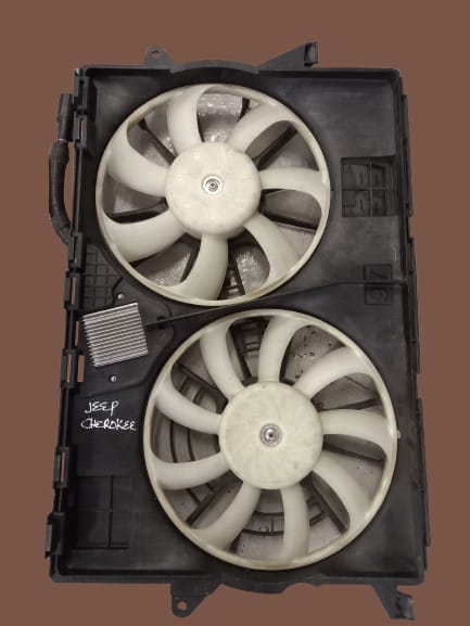 Jeep Cherokee KL double radiator cooling fan assembly 2014–2021